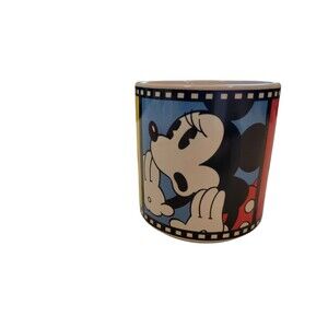 Vintage Mickey Mouse Mug Disney Movie Scroll Japan